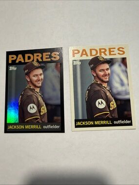 Topps Padres Jackson Merrill Cards - Brown & Gold